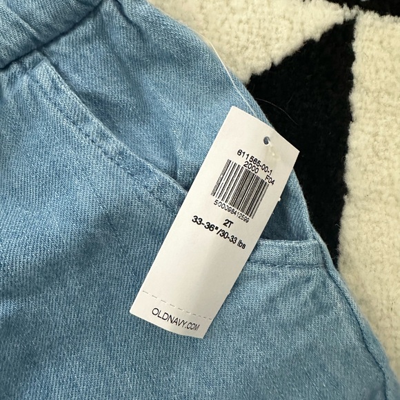 Old Navy Wide Leg Chambray Pants - Picture 3 of 4